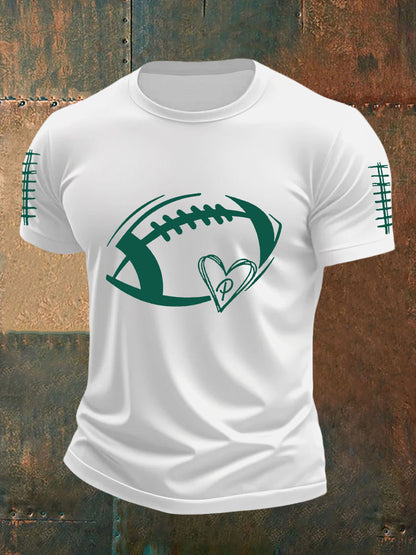 Camiseta de manga corta casual para hombre Football Fans Lovers Gameday