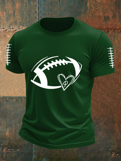 Camiseta de manga corta casual para hombre Football Fans Lovers Gameday