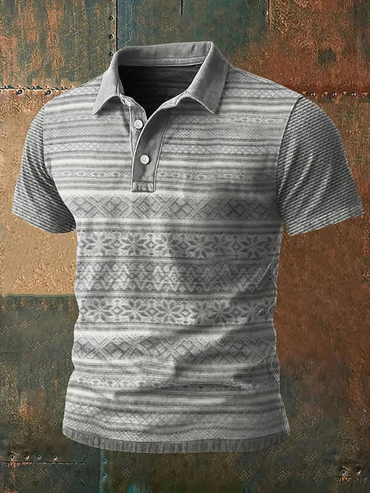 Camisa casual impresa occidental de la vendimia de los hombres