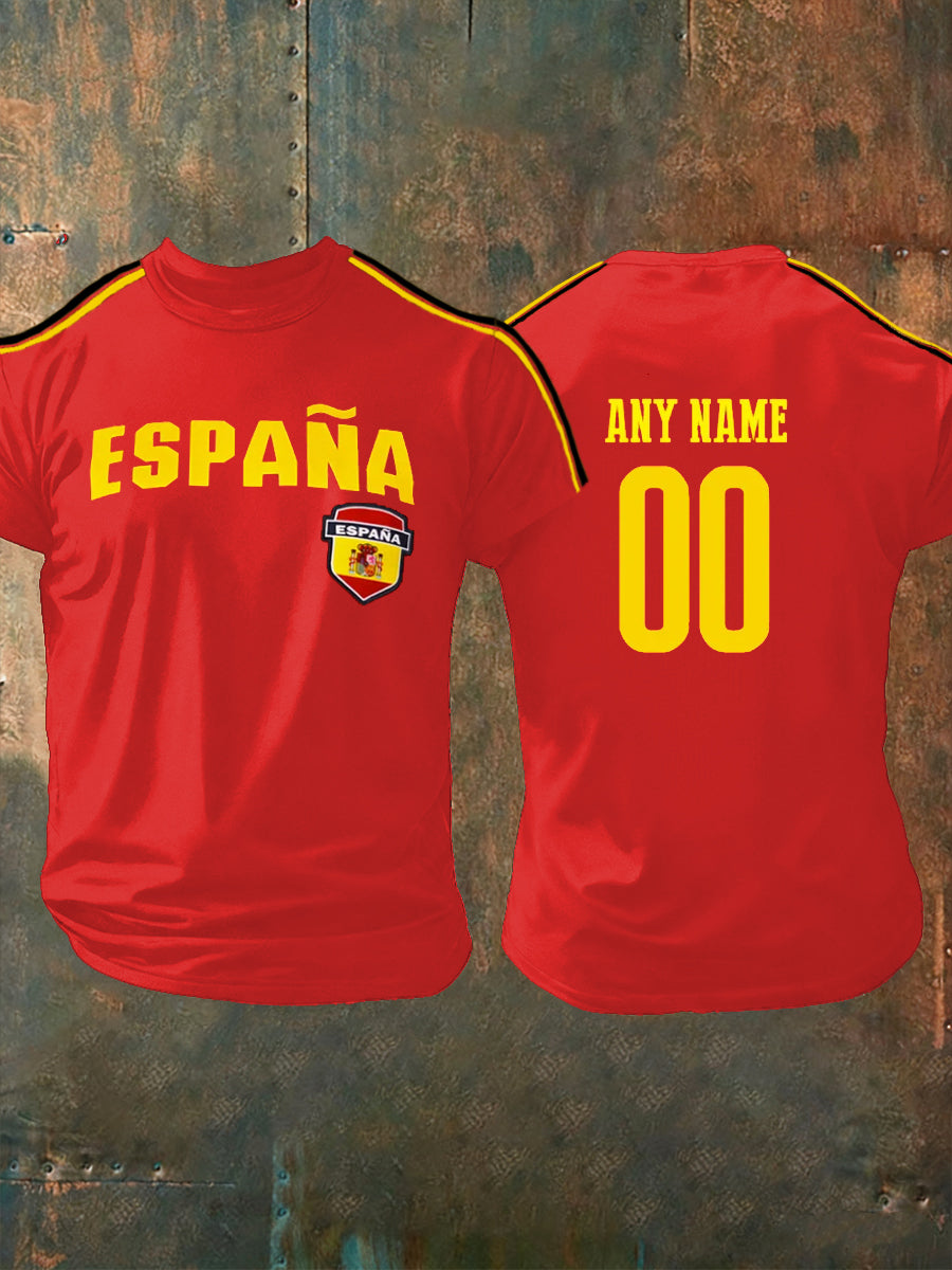 Camiseta vintage española de fe casual para hombre