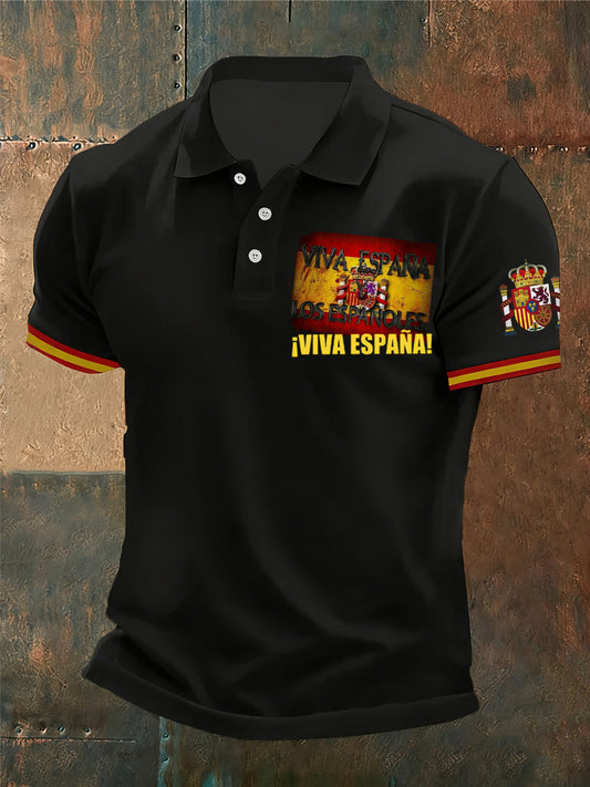 Polo informal de negocios de vacaciones vintage para hombres
