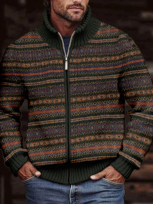 Chaquetas estampadas a rayas de otoño e invierno para hombres