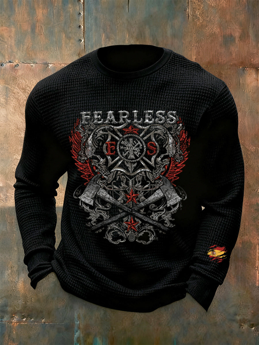 Hombre Vintage Español Moda Casual Manga Larga