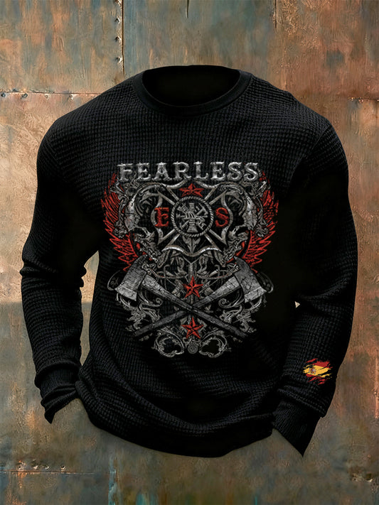 Hombre Vintage Español Moda Casual Manga Larga