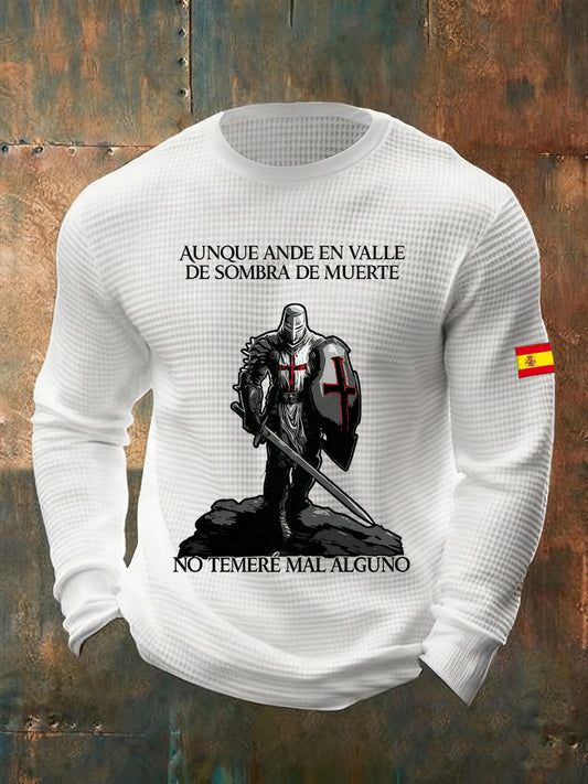 Hombre Vintage Español Moda Casual Manga Larga