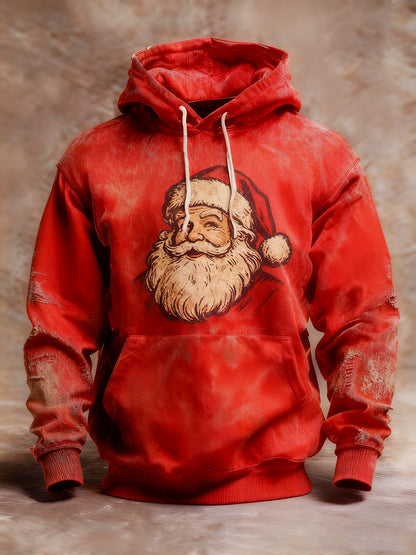 Sudadera con capucha Santa Claus vintage para hombre