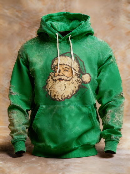 Sudadera con capucha Santa Claus vintage para hombre