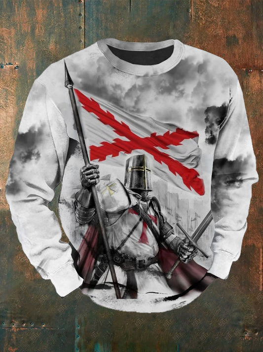 Hombres Retro Moda Casual Crewneck Sudadera