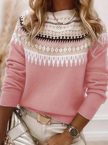 Mujer Vintage Navidad Art Print Cómodo Casual Sweate