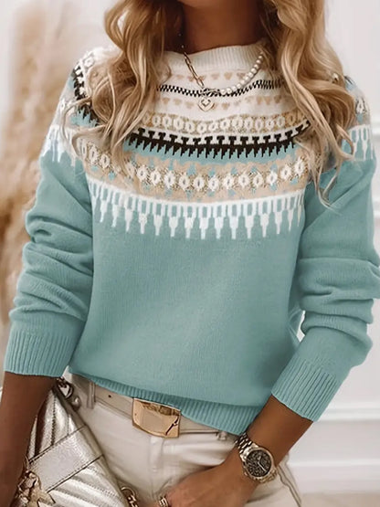 Mujer Vintage Navidad Art Print Cómodo Casual Sweate