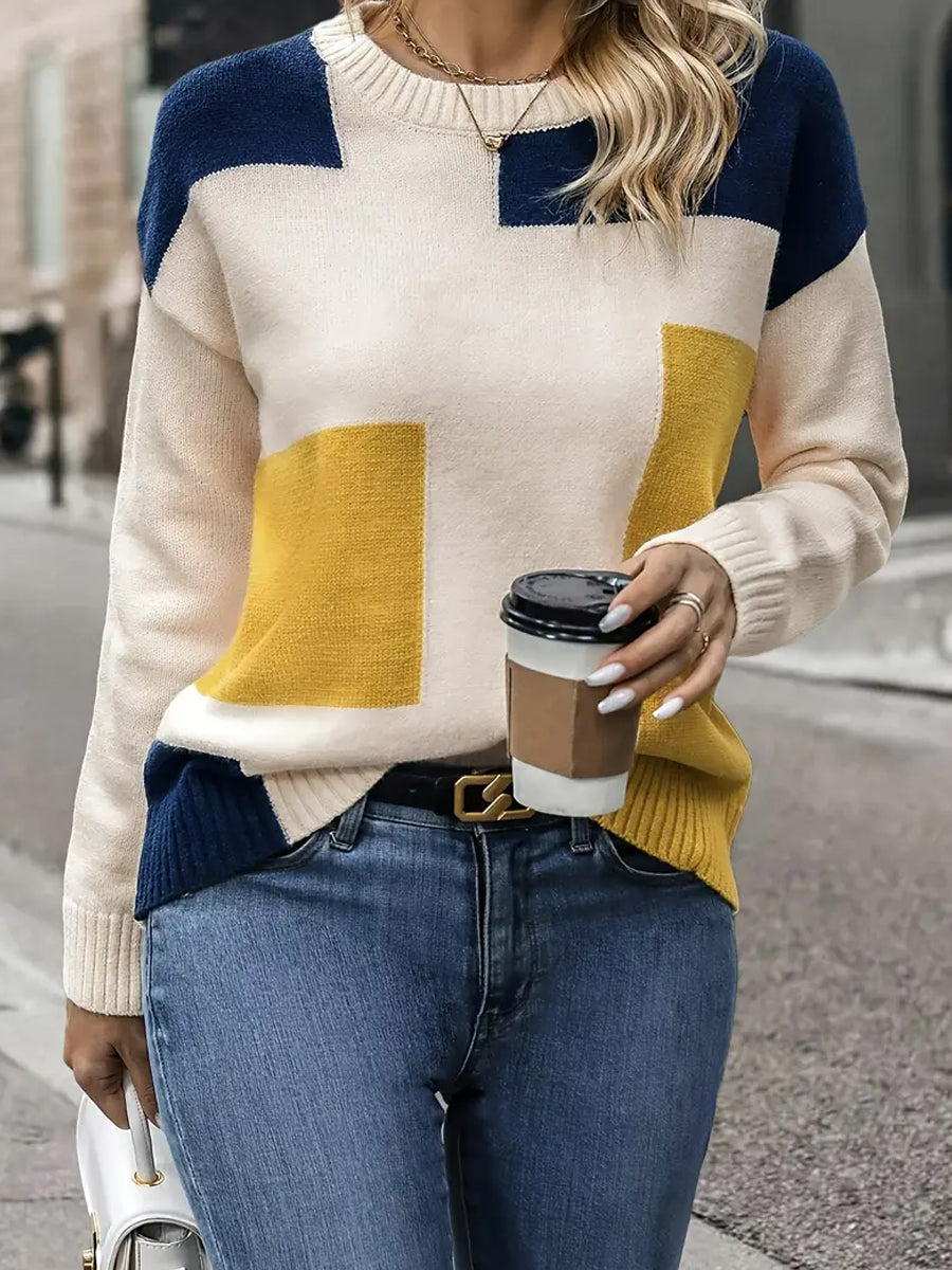 Suéter ocasional cómodo de la impresión del arte de la Navidad de la vendimia de las mujeres