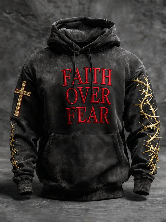 Sudadera con capucha Faith Over Fear para hombre
