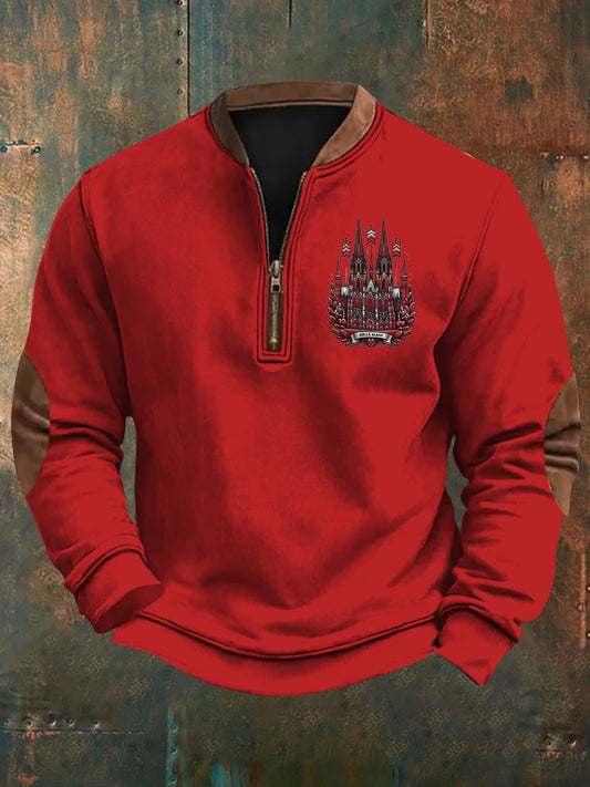 Sudadera casual con estampado Carnaval de Alemania Colonia para hombre