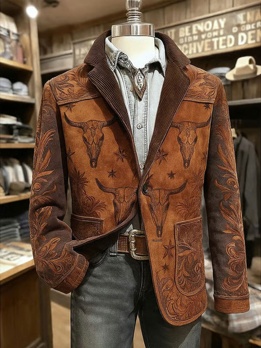 Hombres Retro Western Casual Blazer