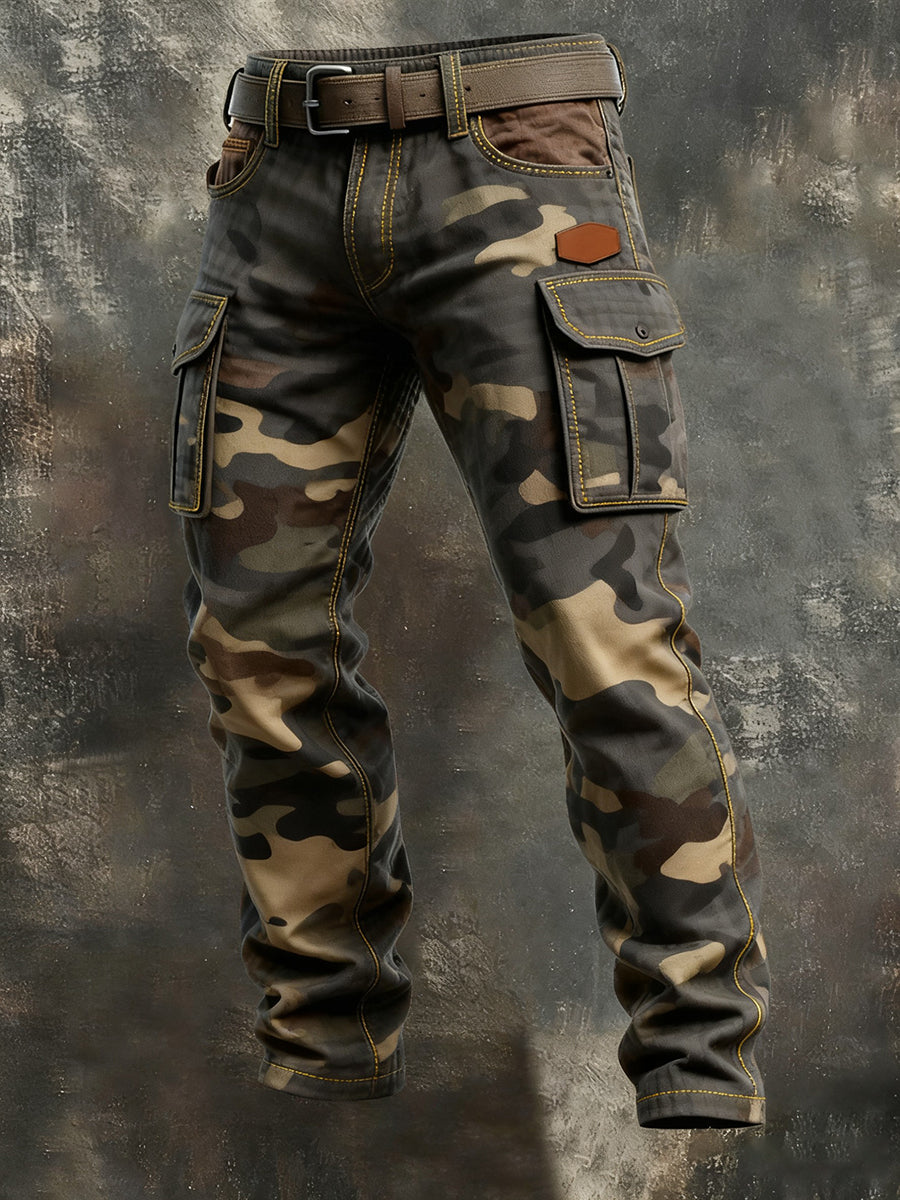 Pantalones de trabajo retro al aire libre de los hombres