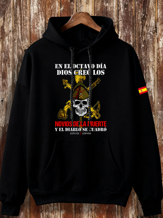 Sudadera con capucha casual de moda retro de los hombres