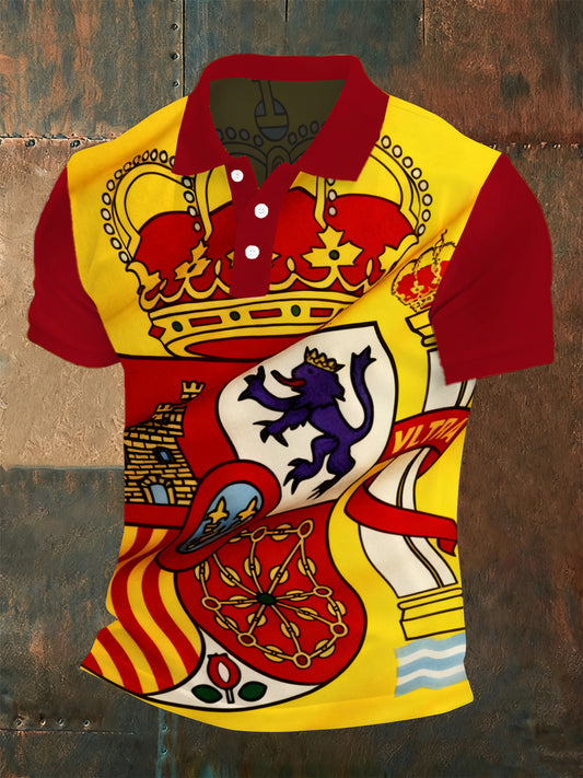 Polo informal de negocios de vacaciones vintage para hombres