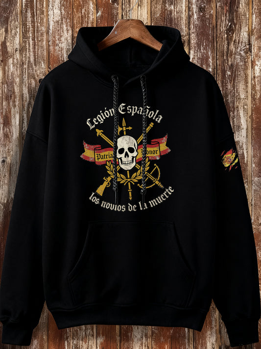 Sudadera con capucha casual de moda retro de los hombres