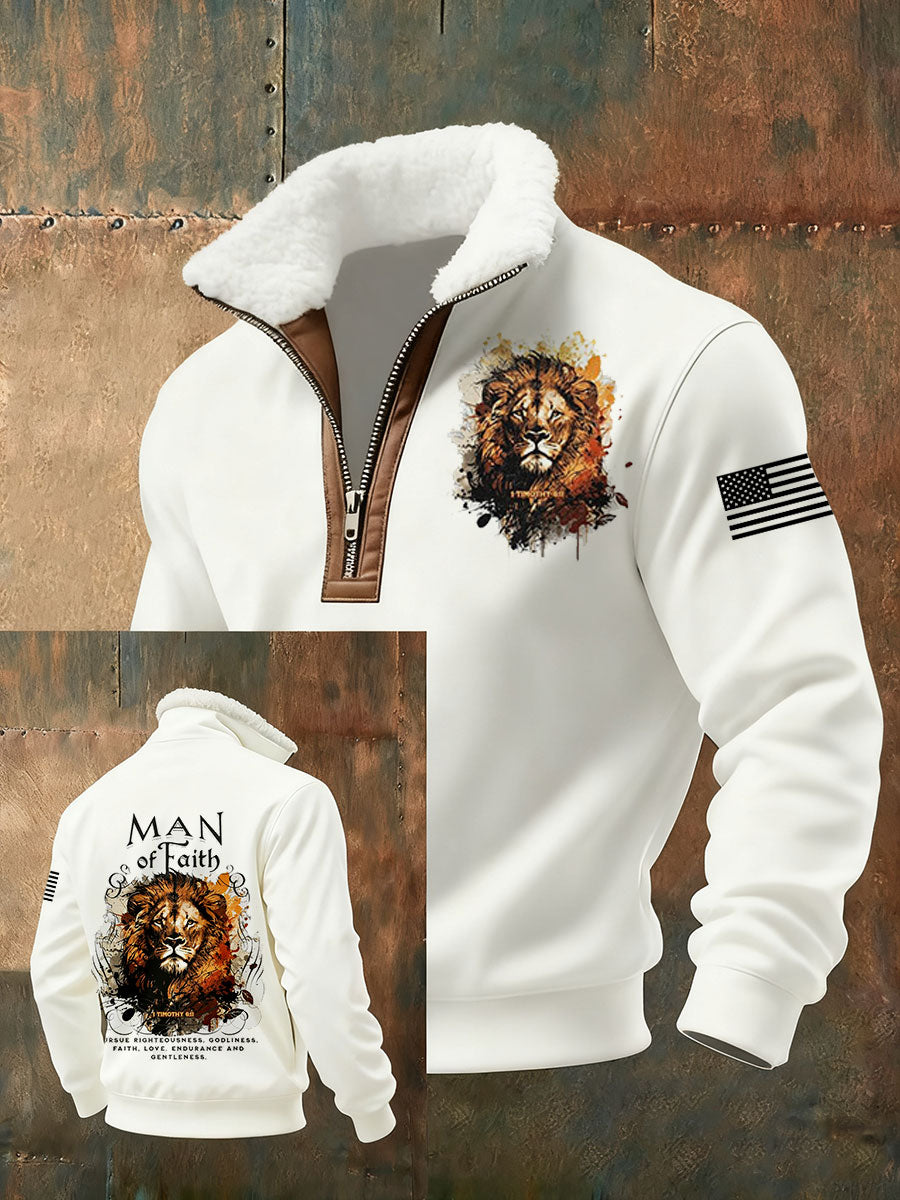 Hombre de Fe Baggy Zip-up Hoodie