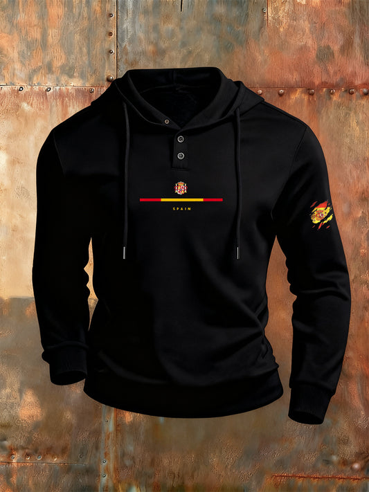 Sudadera con capucha casual de moda retro de los hombres