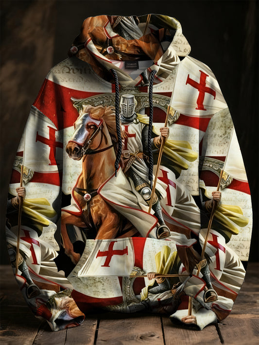 Sudadera con capucha casual de moda vintage para hombres