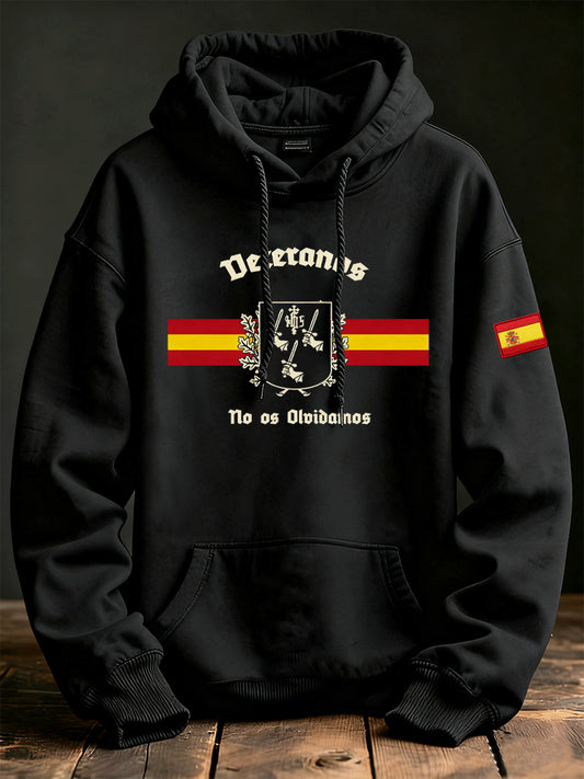 Sudadera con capucha casual de moda vintage para hombres