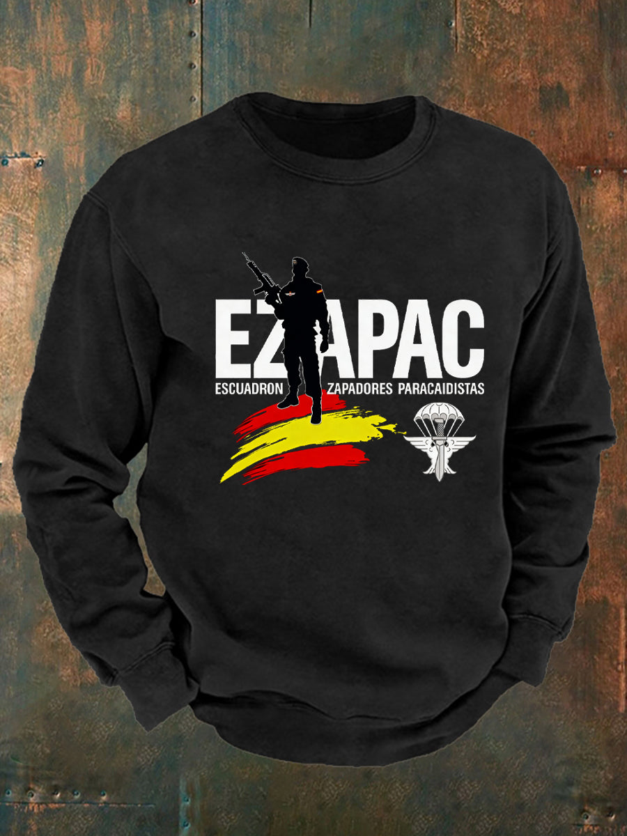 Hombres Retro Moda Casual Crewneck Sudadera
