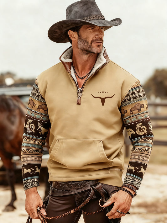 Sudadera de estilo occidental para hombre