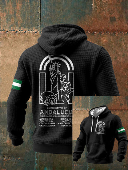 Sudadera con capucha España Andalucía Orgulloso Impreso para hombre