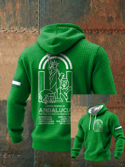 Sudadera con capucha España Andalucía Orgulloso Impreso para hombre