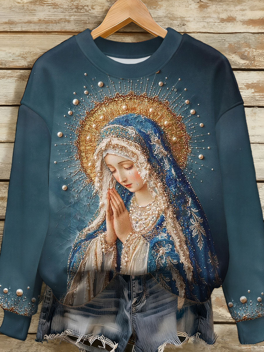 Camiseta impresa arte de la Virgen María de las mujeres