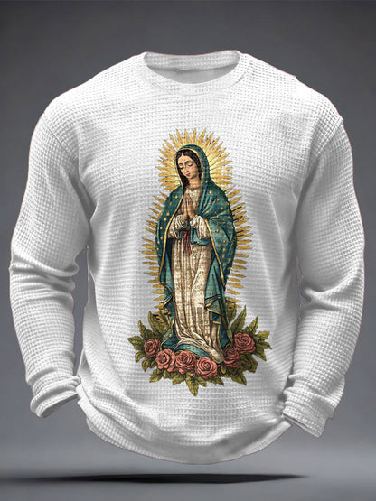 Los hombres de la Virgen María Arte Impreso Waffle Tops