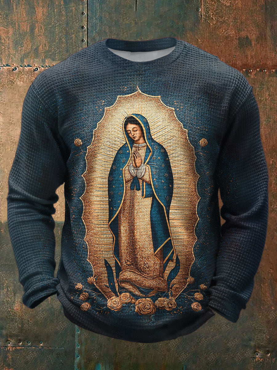 Los hombres de la Virgen María Arte Impreso Waffle Tops