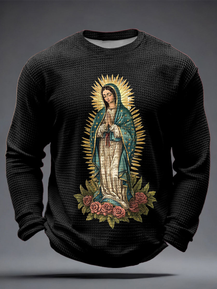 Los hombres de la Virgen María Arte Impreso Waffle Tops
