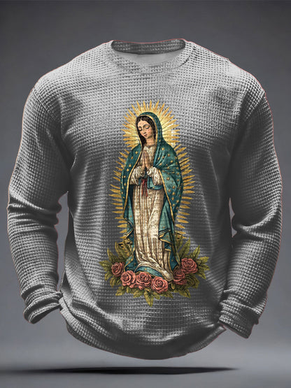 Los hombres de la Virgen María Arte Impreso Waffle Tops