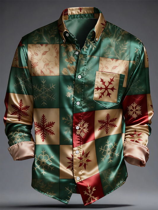 Arte de lujo de la Navidad de los hombres impreso Camisa