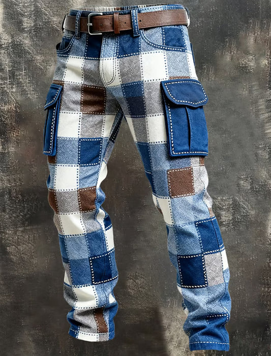 Pantalones casuales del trabajo del estilo del negocio retro de los hombres