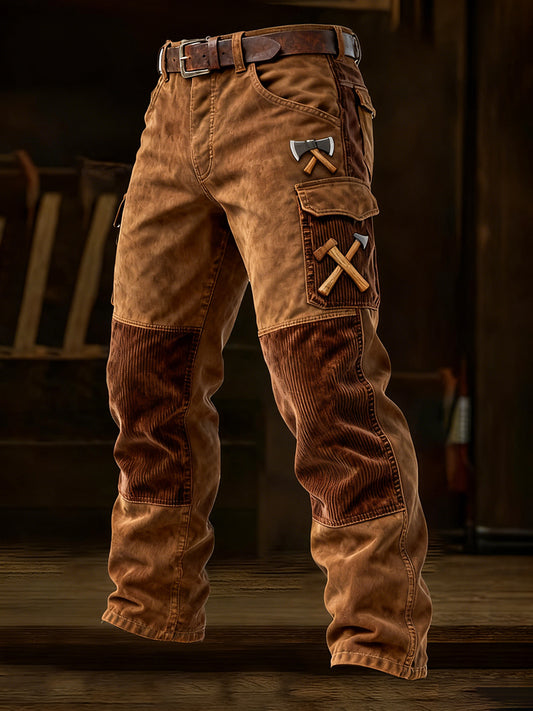 Pantalones casuales del trabajo del estilo del negocio retro de los hombres