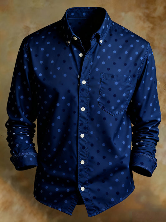 Camisa cómoda del estilo del negocio de la impresión retro del arte abstracto de los hombres