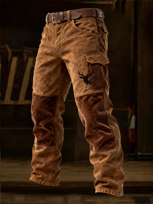 Pantalones casuales del trabajo del estilo del negocio retro de los hombres