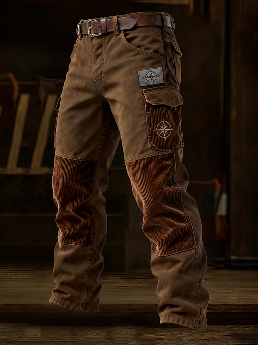 Pantalones casuales del trabajo del estilo del negocio retro de los hombres