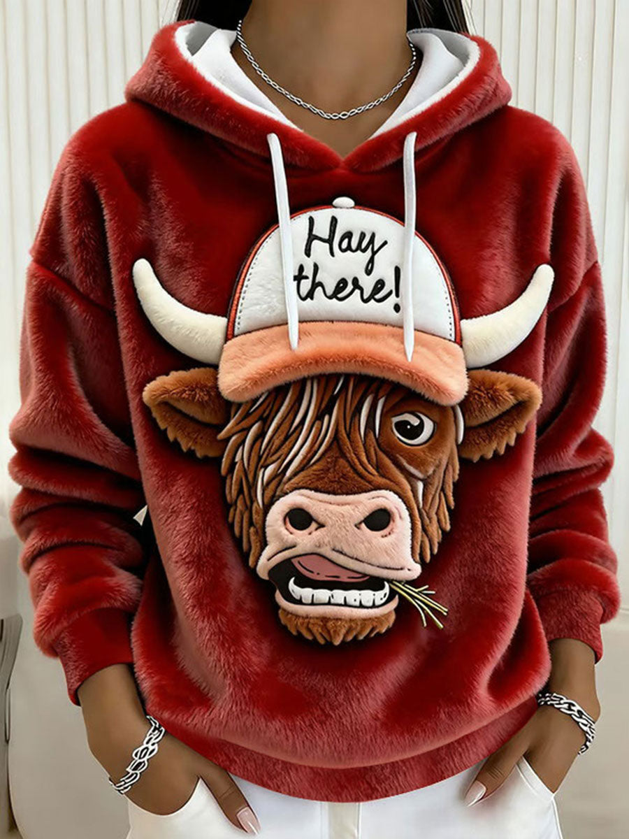 Top casual Highland Cow Art Print para mujer