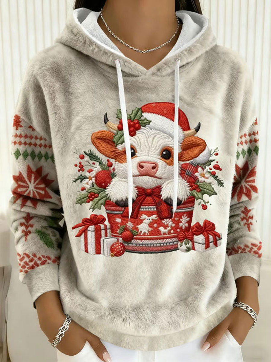 Top casual Highland Cow Art Print para mujer