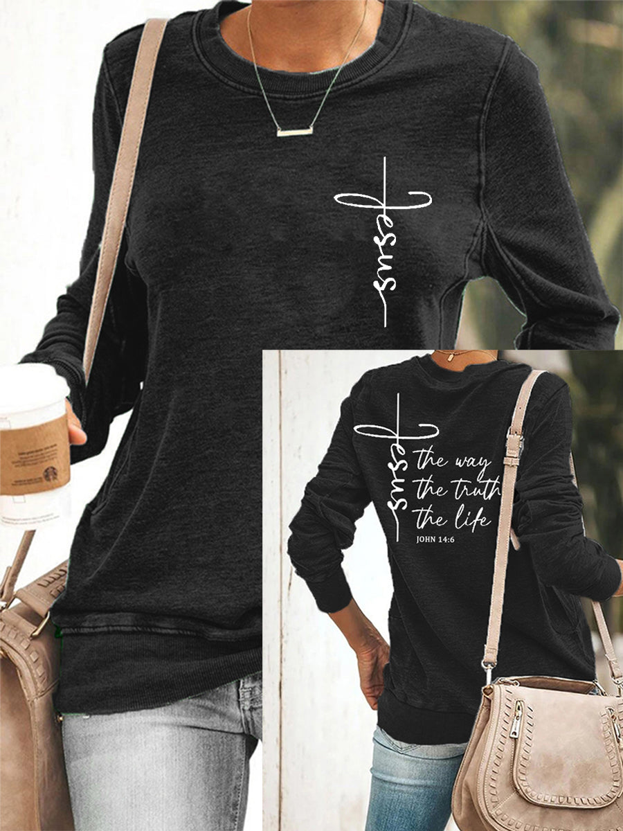 Jesus The Way The Truth The Life para mujer Sudadera casual