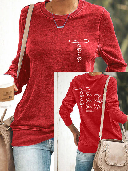 Jesus The Way The Truth The Life para mujer Sudadera casual