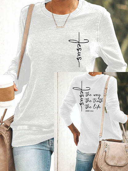 Jesus The Way The Truth The Life para mujer Sudadera casual