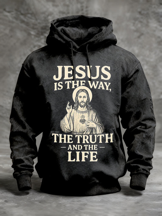 Retro Templar Faith Impreso Sudadera con capucha