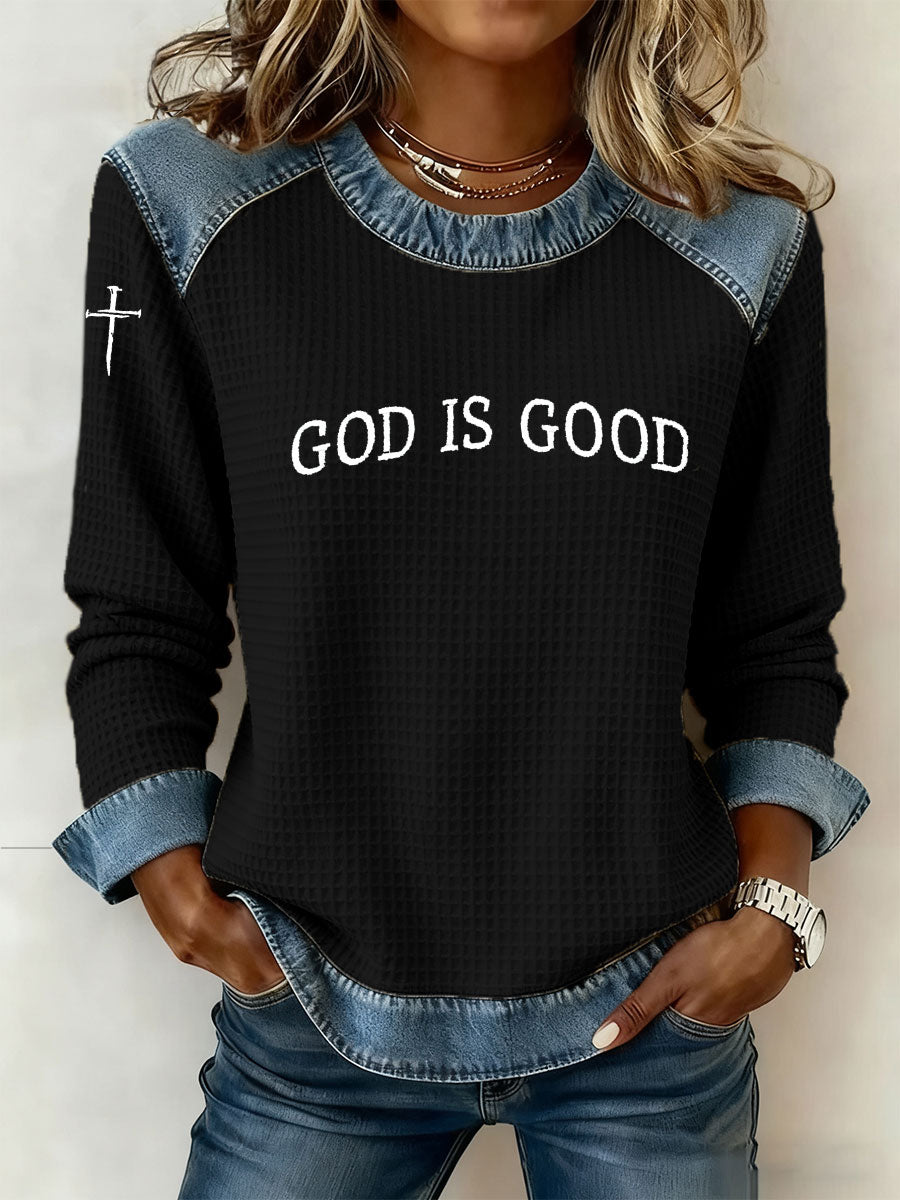 Top Casual Estampado God Is Good para mujer