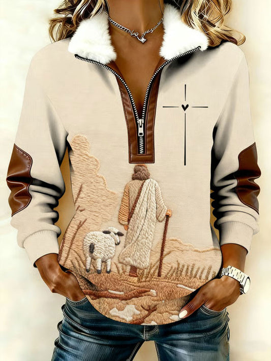 Top casual con estampado The Lost Sheep para mujer