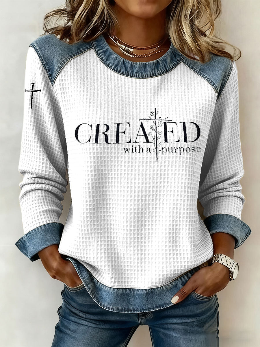 Top Casual de mujer Created With A Purpose Printed
